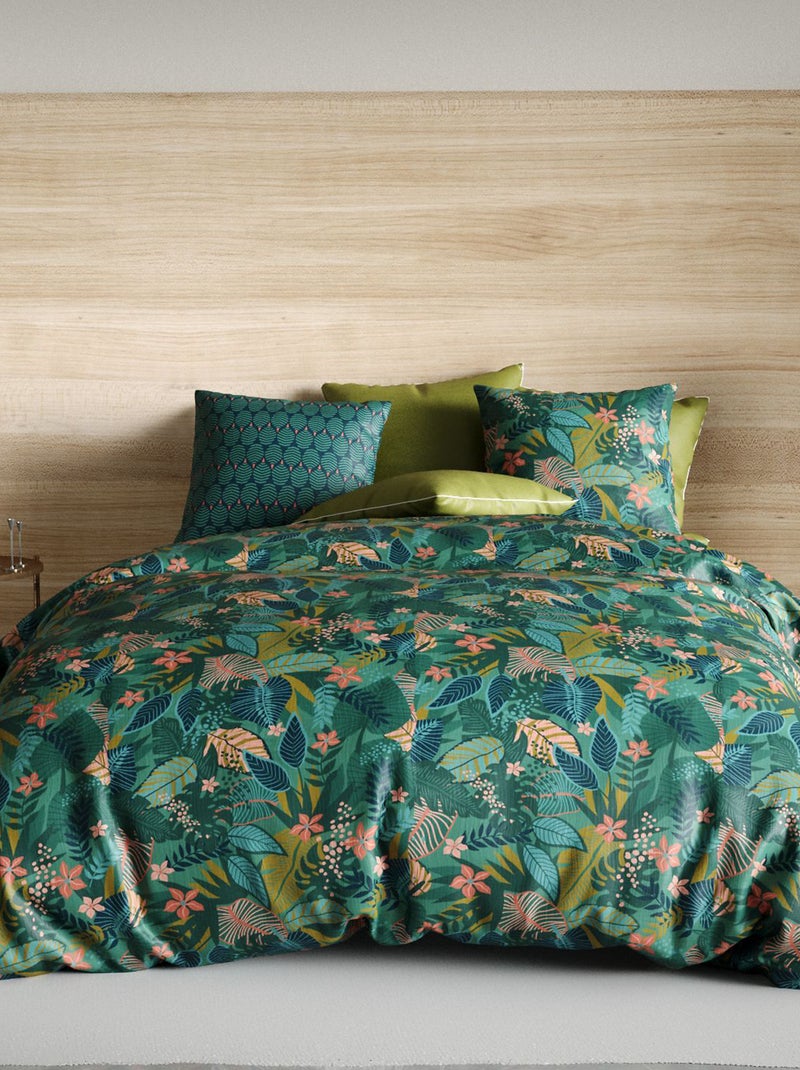 Juego de cama estampado funda nórdica + 2 fundas de almohada - 2 personas Verde - Kiabi