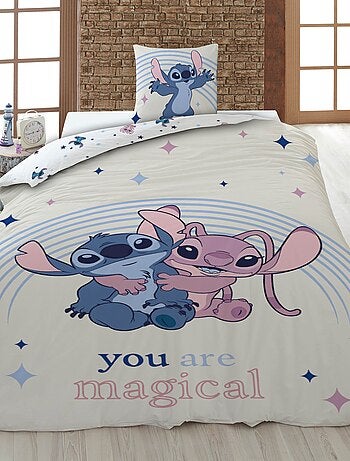 Juego de cama estampado funda nórdica + 2 fundas de almohada 'Stitch' 'Disney' - 2 personas