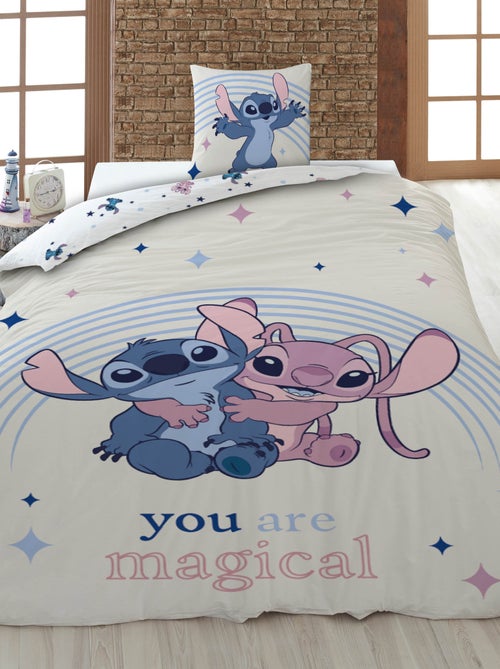 Juego de cama estampado funda nórdica + 2 fundas de almohada 'Stitch' 'Disney' - 2 personas - Kiabi