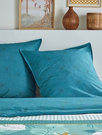 Juego de cama estampado hojas - 2 personas