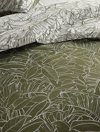 Juego de cama estampado hojas - 2 personas