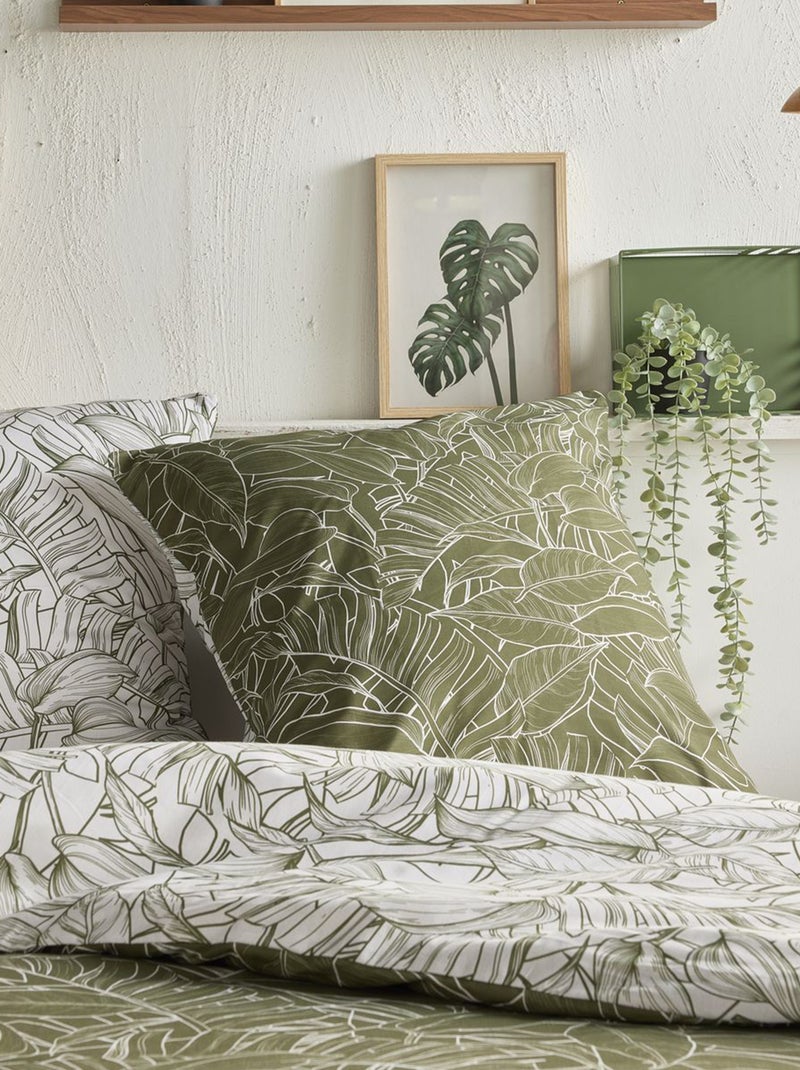 Juego de cama estampado hojas - 2 personas Azul - Kiabi
