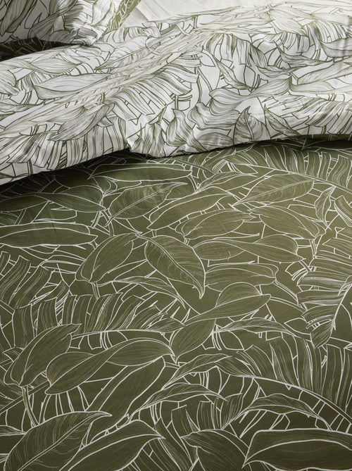 Juego de cama estampado hojas - 2 personas - Kiabi