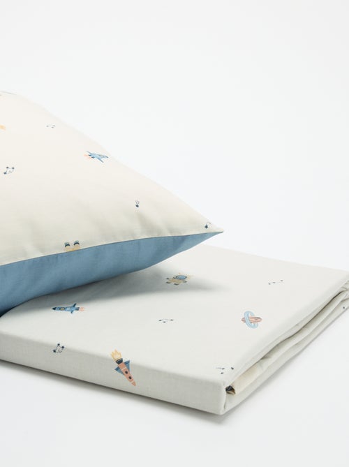 Juego de cama estampado individual (150 x 220 cm) - Kiabi Home - Kiabi Juego de cama estampado individual (150 x 220 cm) - Kiabi Home - Kiabi