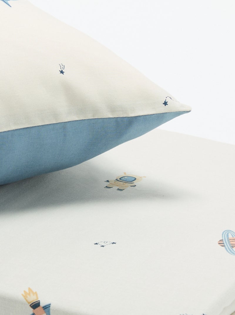 Juego de cama estampado individual (150 x 220 cm) - Kiabi Home Azul - Kiabi