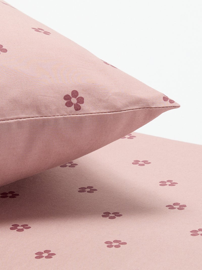 Juego de cama estampado individual (150 x 220 cm) - Kiabi Home Rosa - Kiabi