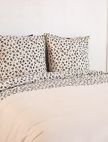Juego de cama estampado leopardo - 2 personas