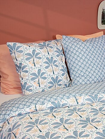 Juego de cama estampado palmeras reversible - 2 personas