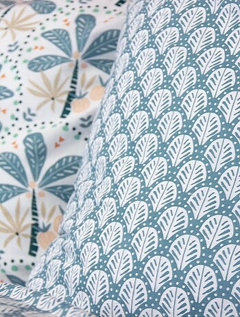 Juego de cama estampado palmeras reversible - 2 personas