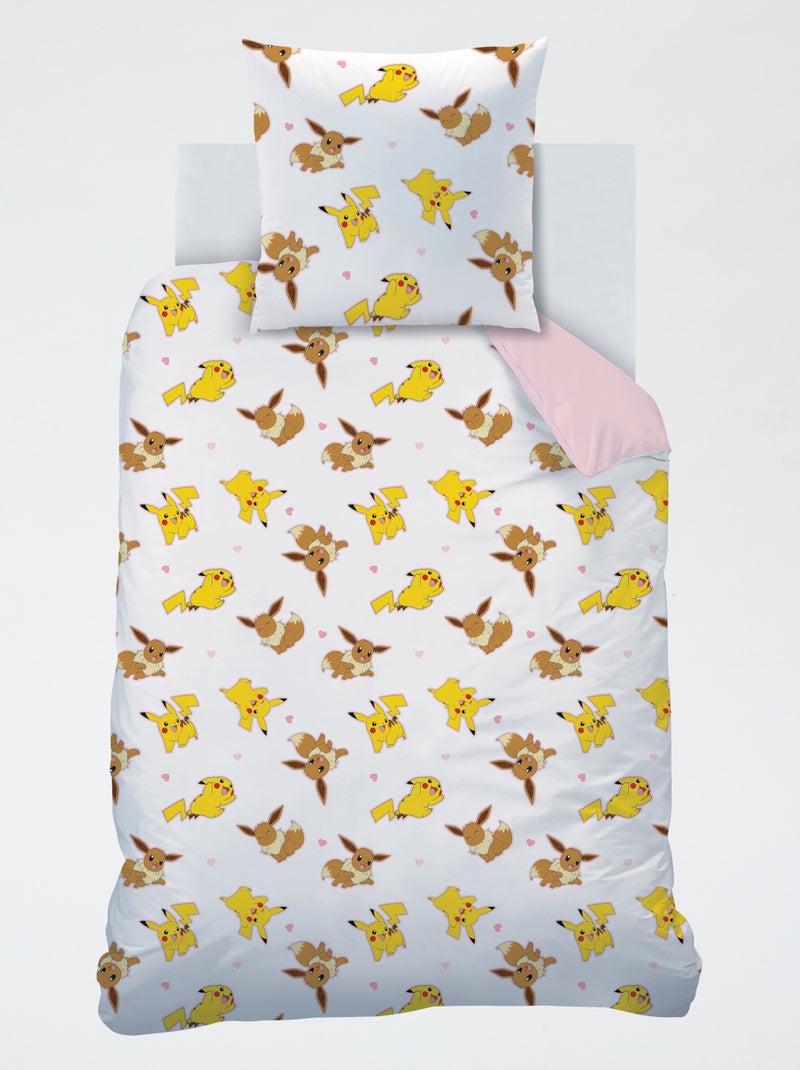 Juego de cama estampado 'Pokemon' Rosa - Kiabi