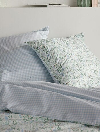 Juego de cama estampado reversible vichy - Doble