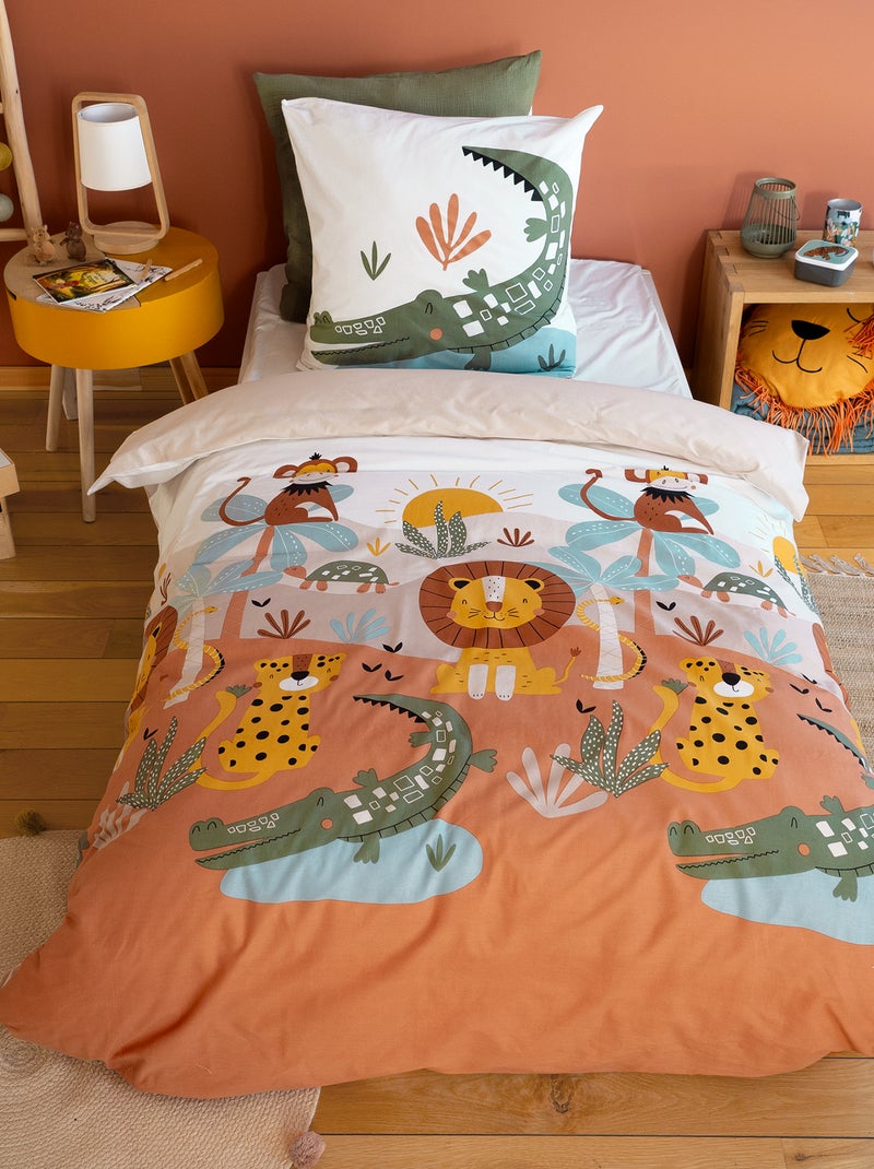 Juego de cama estampado sabana - Individual Blanco - Kiabi