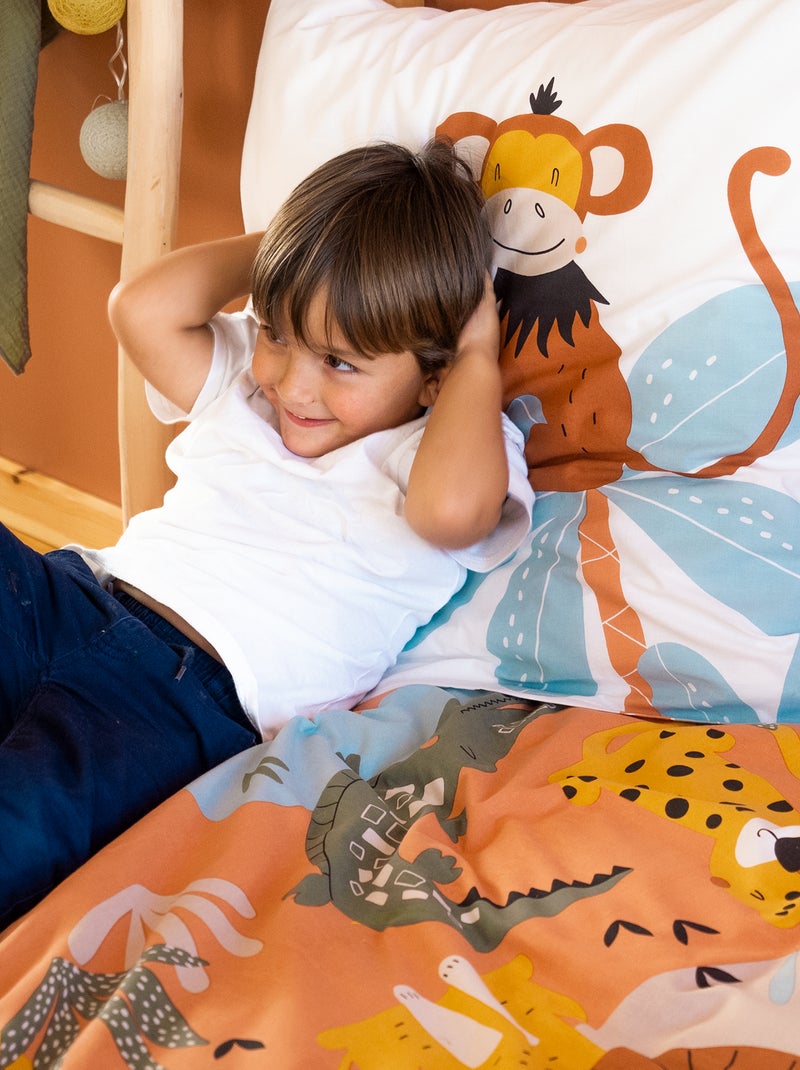 Juego de cama estampado sabana - Individual Blanco - Kiabi