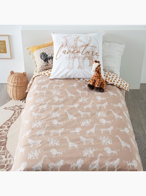 Juego de cama estampado savannah 140x200cm - Kiabi Juego de cama estampado savannah 140x200cm - Kiabi