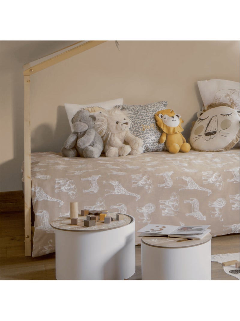 Juego de cama estampado savannah 140x200cm Rosa - Kiabi