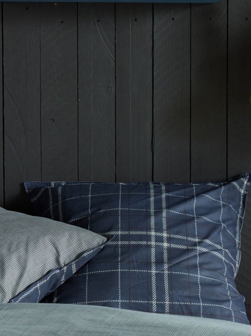 Juego de cama estampado Tartán - 2 personas - Kiabi