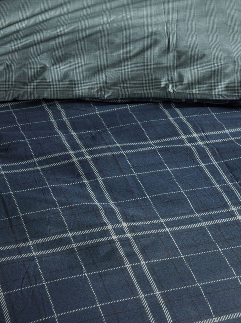 Juego de cama estampado Tartán - 2 personas Blanco - Kiabi
