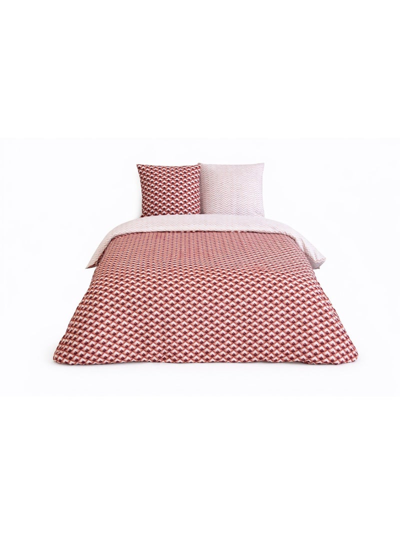 Juego de cama Estudio Retro Reversible Rojo - Kiabi
