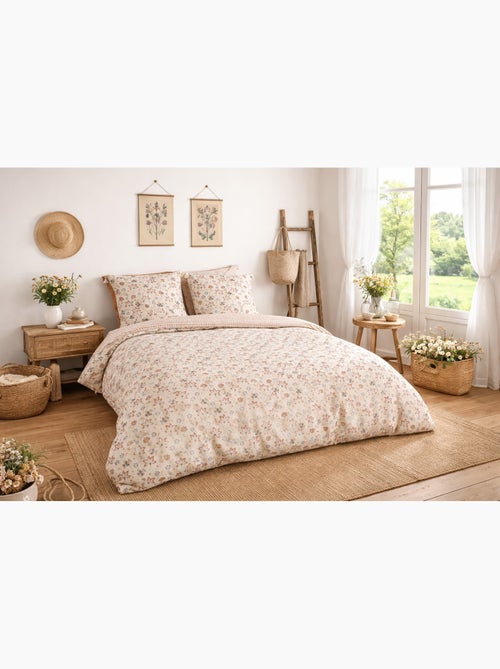 Juego de cama FLORES campestres reversible - Kiabi