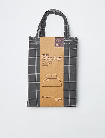 Juego de cama funda nórdica (260 x 60 cm) + 2 fundas de almohada