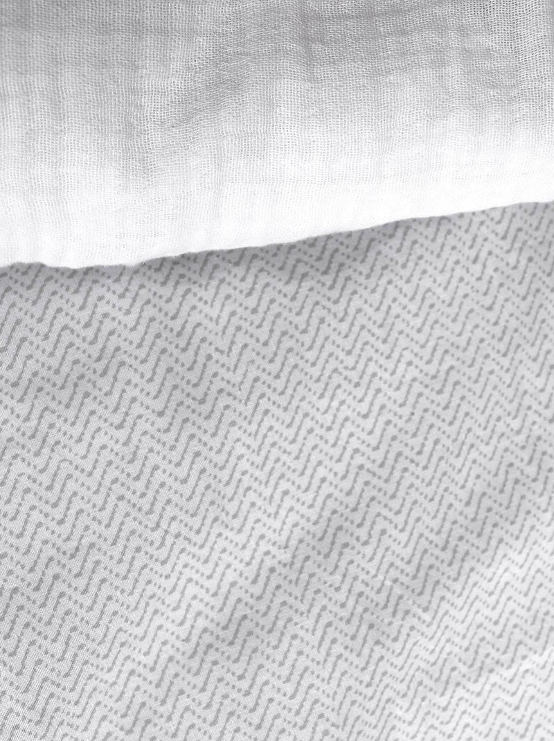 Juego de cama geométrico reversible Beige gris - Kiabi