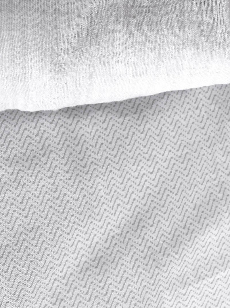 Juego de cama geométrico reversible Blanco - Kiabi