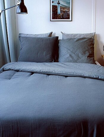 Juego de cama geométrico y reversible