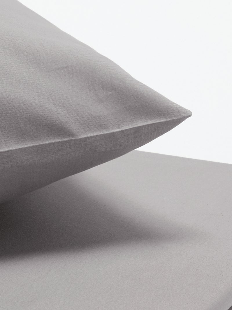 Juego de cama individual - Funda nórdica + 1 funda de almohada Gris - Kiabi