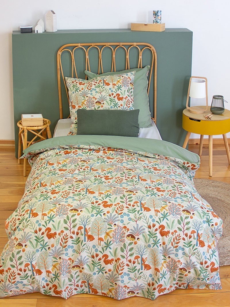 Juego de cama individual 140 x 200 cm VERDE - Kiabi