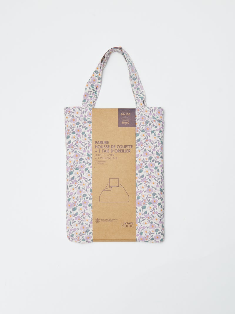Juego de cama individual (80x120cm) - Kiabi Home PURPURA - Kiabi