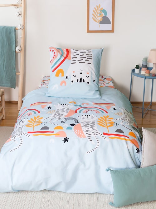 Juego de cama individual de 2 piezas - Funda nórdica + 1 funda de almohada - Kiabi Juego de cama individual de 2 piezas - Funda nórdica + 1 funda de almohada - Kiabi