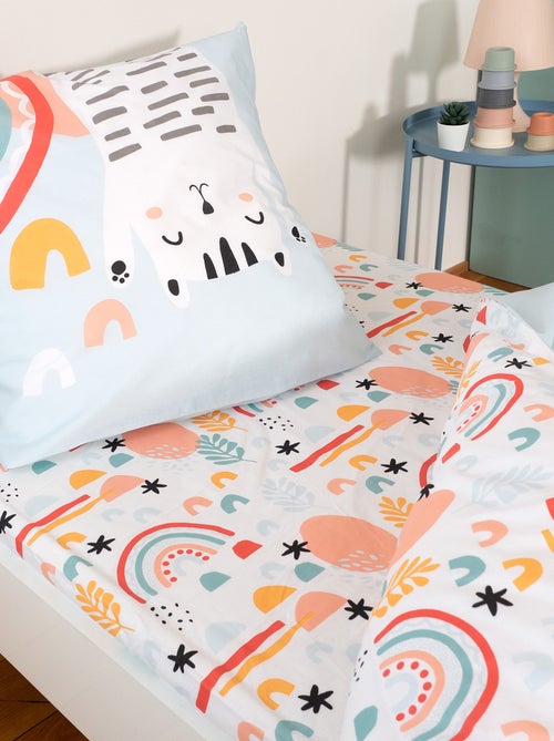 Juego de cama individual de 2 piezas - Funda nórdica + 1 funda de almohada - Kiabi Juego de cama individual de 2 piezas - Funda nórdica + 1 funda de almohada - Kiabi