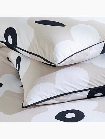 Juego de cama individual de algodón estampado con flores