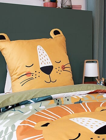 Juego de cama individual estampado 'león'
