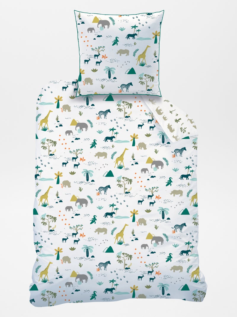 Juego de cama individual reversible BLANCO - Kiabi