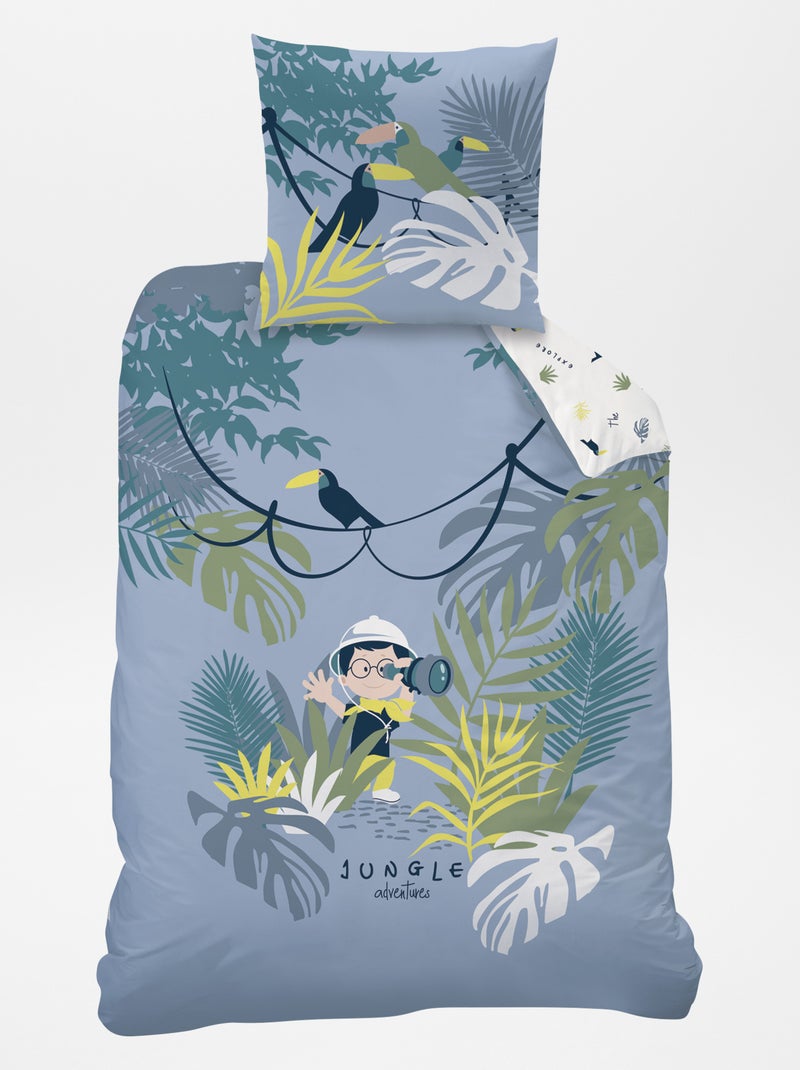 Juego de cama individual reversible GRIS - Kiabi