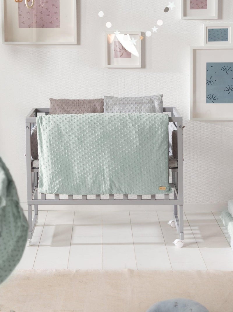 Juego de cama infantil - funda nórdica + funda de almohada en algodón orgánico 'Roba lil planet' Verde agua - Kiabi