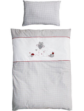 Juego de cama infantil - Funda nórdica + funda de almohada en algodón 'Roba adam & eule'