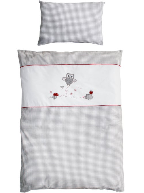 Juego de cama infantil - Funda nórdica + funda de almohada en algodón 'Roba adam & eule' - Kiabi Juego de cama infantil - Funda nórdica + funda de almohada en algodón 'Roba adam & eule' - Kiabi