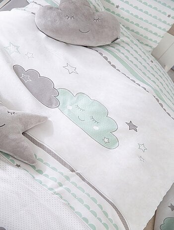 Juego de cama infantil - funda nórdica + funda de almohada en algodón 'Roba happy cloud'