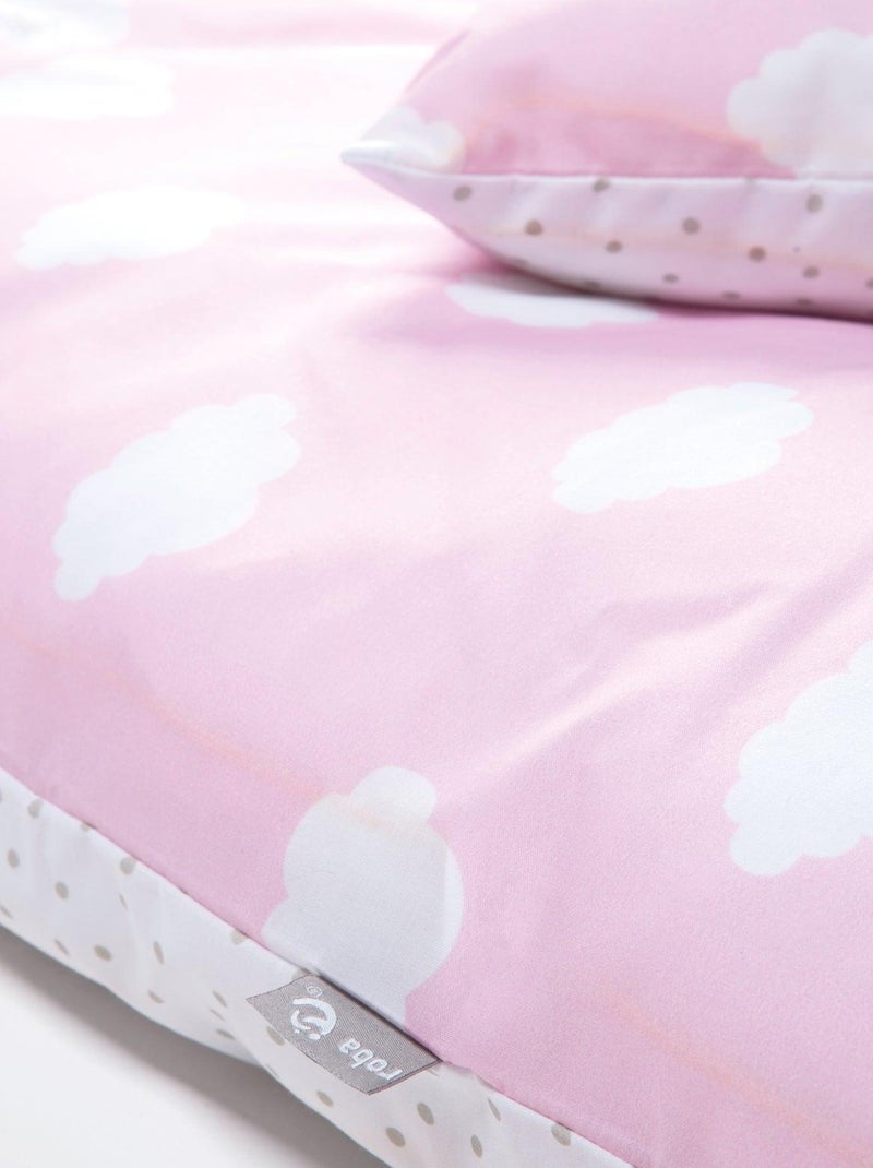 Juego de cama infantil - Funda nórdica + funda de almohada en algodón 'Roba kleine wolke rosa' Rosa claro - Kiabi