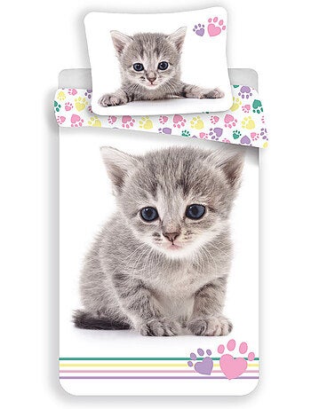 Juego de cama infantil 100% algodón gatitos – 140 x 200 cm