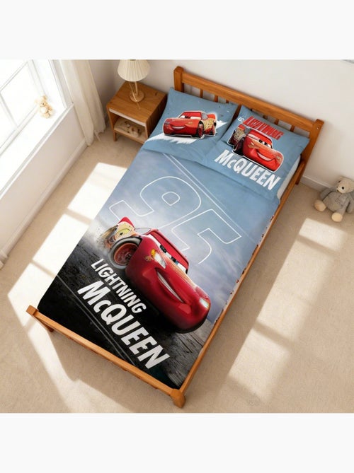 Juego de cama infantil Cars con Lightning McQueen fosforescente reversible – 100% algodón - Kiabi