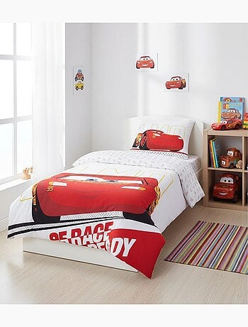 Juego de cama infantil Cars con Rayo McQueen – 100% algodón