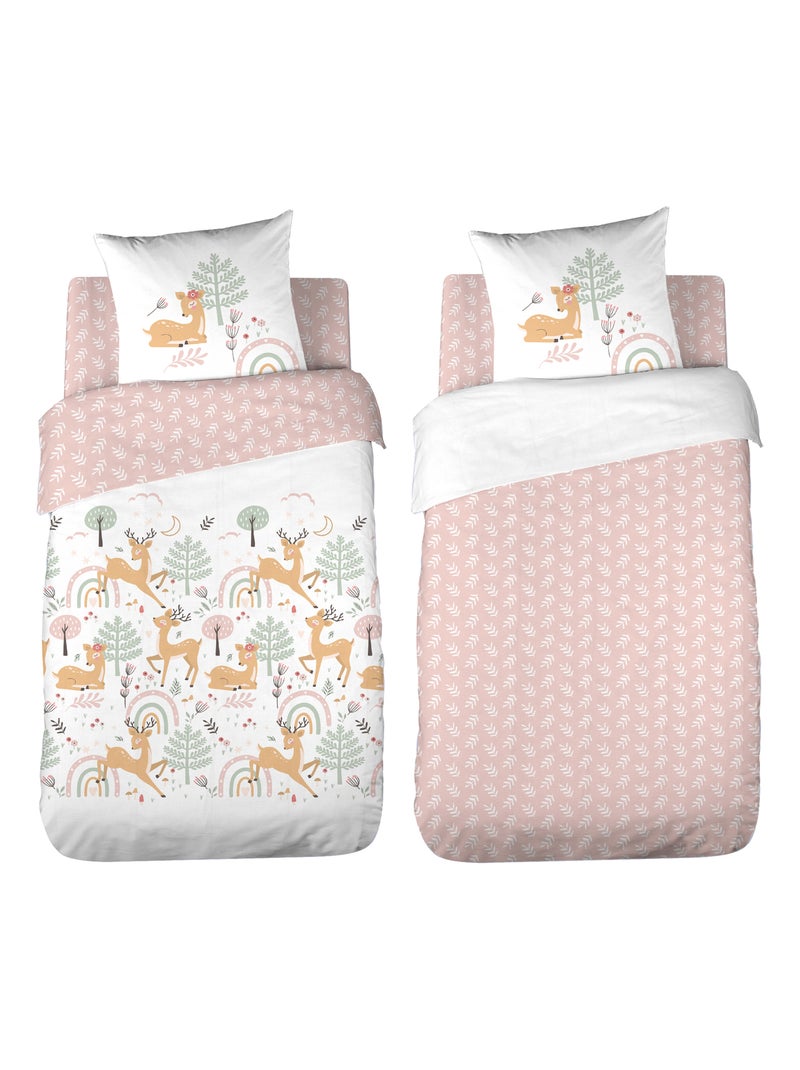 Juego de cama infantil cierva y bosque Blanco - Kiabi