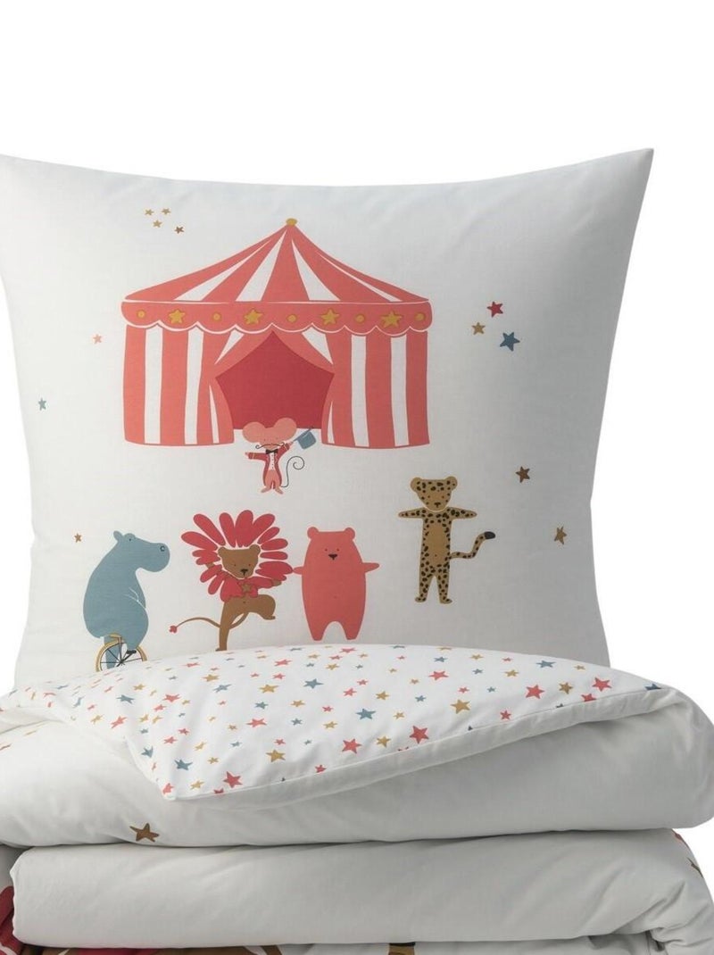 Juego de cama infantil con animales del circo Blanco - Kiabi