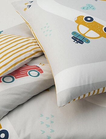 Juego de cama infantil con motivos de coches de carreras