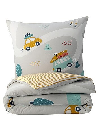 Juego de cama infantil con motivos de coches de carreras
