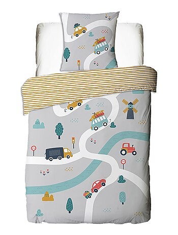 Juego de cama infantil con motivos de coches de carreras
