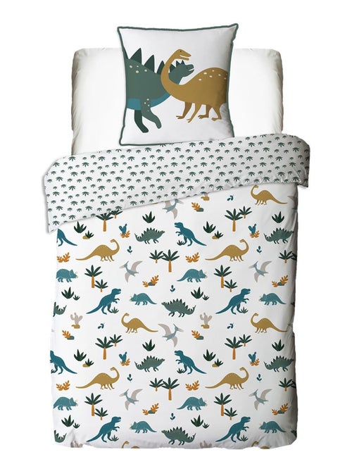 Juego de cama infantil de algodón con estampado de dinosaurios - Kiabi Juego de cama infantil de algodón con estampado de dinosaurios - Kiabi